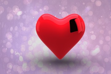 Poster - Composite image of heart with open door