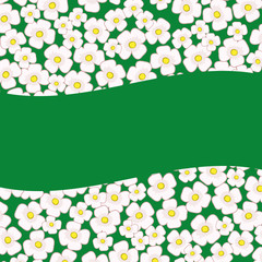 Sticker - Vector background. Flowers.