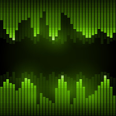 Wall Mural - Equalizer on abstract technology background