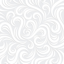 White Vector Swirl Background With Shadow