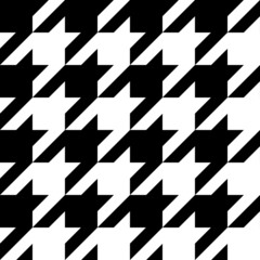 vector houndstooth seamless black and white pattern