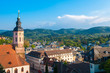 Stadtpanorama mit Stiftskirche, Baden-Baden, Schwarzwald, Baden-