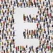 © hobbitfoot - Large group of people in letter E form