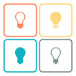 Idea icon. Light bulb. Flat design. Vector illustration.