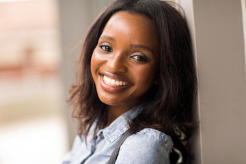 african american university student close up