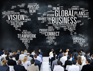 Wall Mural - Global Business World Commercial Business People Concept