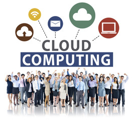 Canvas Print - Cloud Computing Network Online Internet Storage Concept