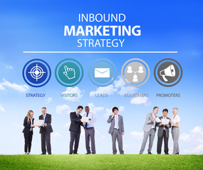 Wall Mural - Inbound Marketing Strategy Advertisement Commercial Branding