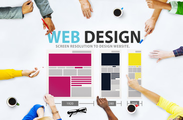 Poster - Web Design Network Website Ideas Media Information Concept