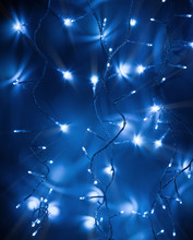 Blue Christmas Lamps