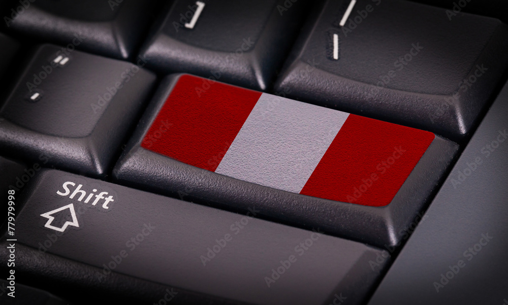 Flag on keyboard