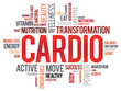 CARDIO word cloud, fitness, sport, health concept