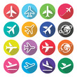 © redkoala - Plane, flight, airport - flat design icons