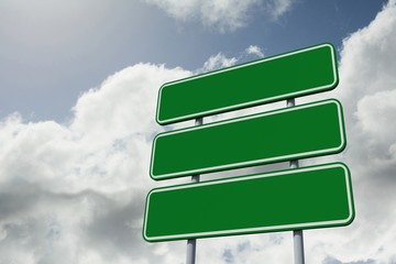 Poster - Composite image of green billboard