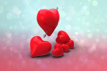Poster - Composite image of love hearts