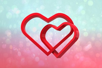 Poster - Composite image of linking hearts