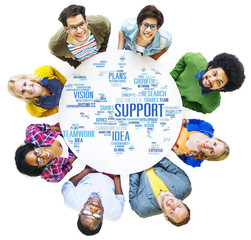 Wall Mural - Global People Friends Togetherness Support Teamwork Concept