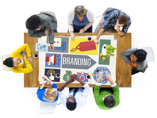 Canvas Print - branding advertising business global marketing concept