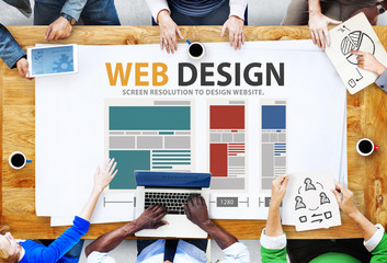 Canvas Print - Web Design Network Website Ideas Media Information Concept