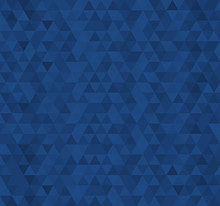 Blue Triangle Tiles Seamless Pattern, Vector Background.