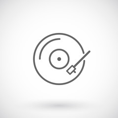 Vinyl record outline icon