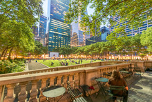 Outdoor Dining Area In Bryant Park, NYC