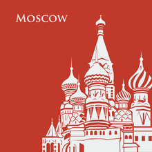 Vector Moscow Saint Basil's Cathedral.