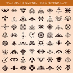 Wall Mural - small ornamental design elements vector
