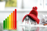 Fototapeta  - Energy efficiency concept with energy rating chart