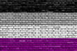 Asexual flag painted on brick wall