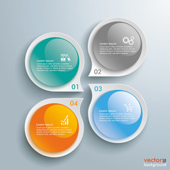 Wall Mural - Drops Shapes Glossy Buttons 4 Options