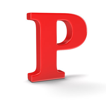 Dice with letter P (clipping path included)