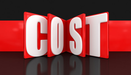 Poster - Label with Cost (clipping path included)