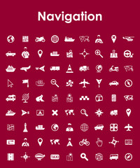 Sticker - Set of navigation simple icons