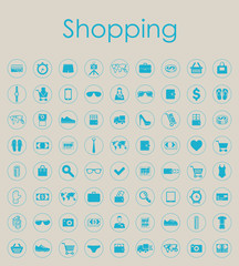 Poster - Set of shopping simple icons