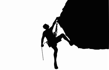 Wall Mural - Climb in black