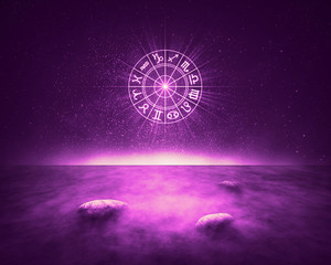 Wall Mural - Zodiac signs horoscope landscape