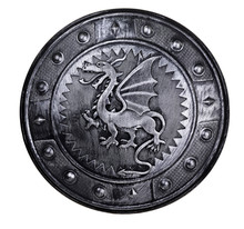 Round Shield With Dragon Sign