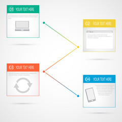 Poster - Modern vector timeline design template