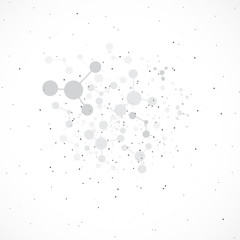 Aufkleber - Molecules on gray background . Vector illustration