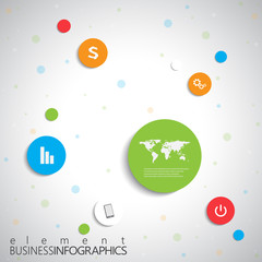 Poster - Modern infographic network template with place for your text