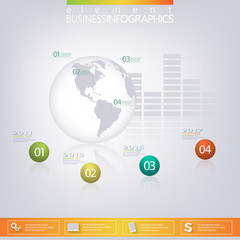 Poster - Modern 3D infographic template. Can be used for workflow layout