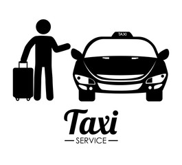 Canvas Print - Taxi design, vector illustration.