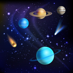 Sticker - Space Background Illustration