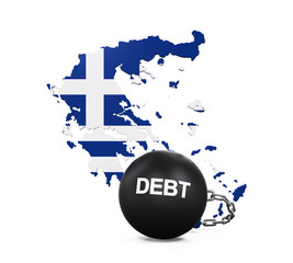 Sticker - Greece Economic Crisis Illustration