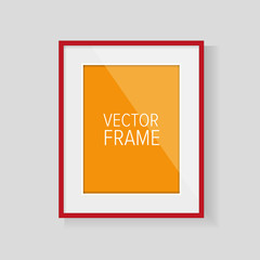 Poster - Realistic vector frame red