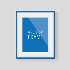 Poster - Realistic vector frame blue