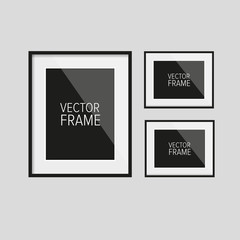 Poster - Realistic vector frame black