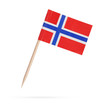 Miniature Flag Norway. Isolated on white background