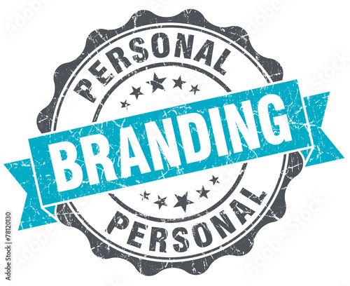 Cuadros en Lienzo personal branding vintage turquoise seal isolated on white